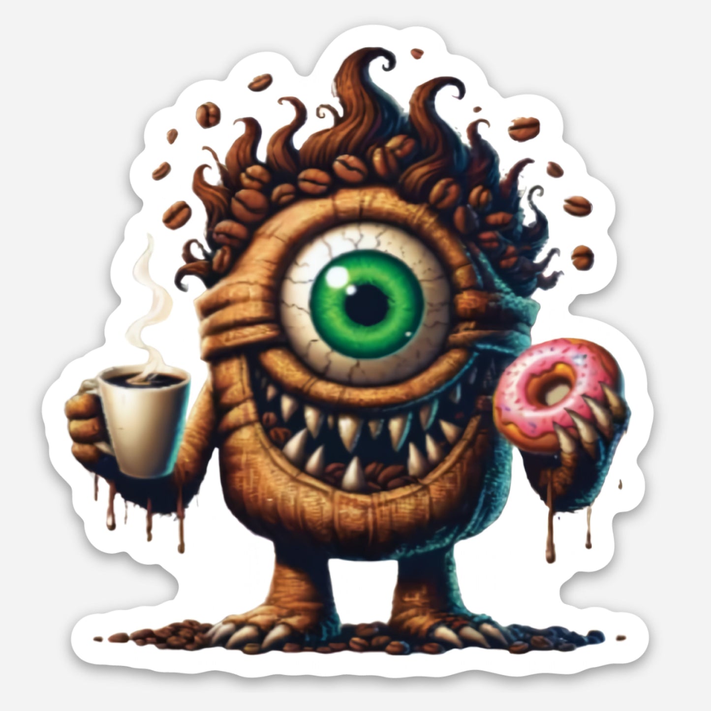 Coffee Monster Stickers